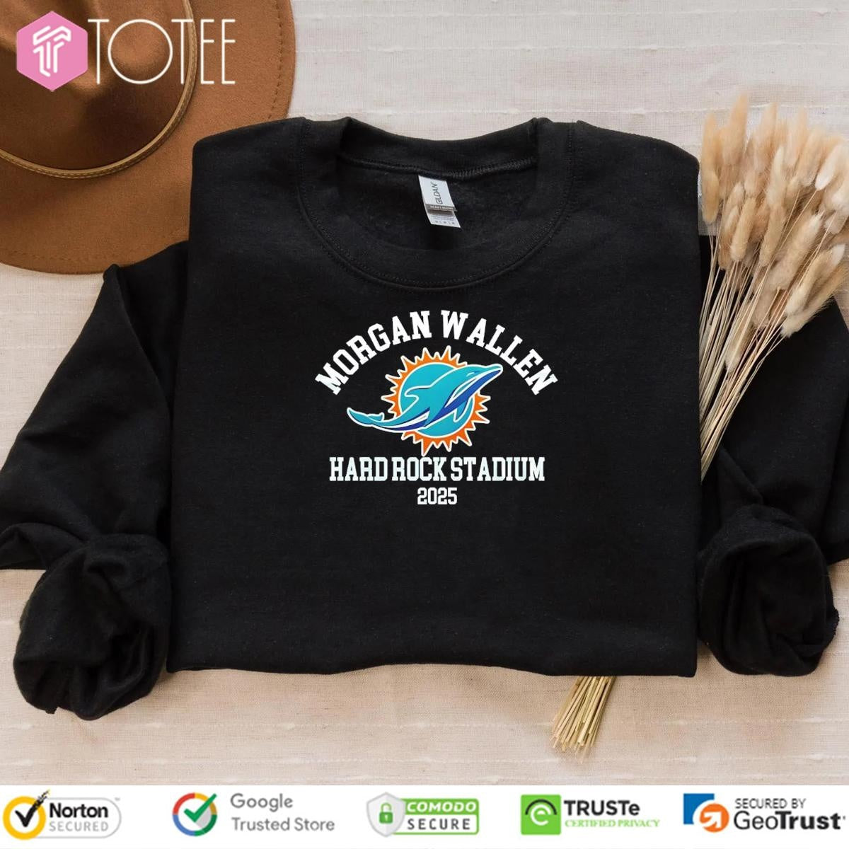 Morgan Wallen Hard Rock Stadium 2025 Miami Dolphins Logo T-shirt