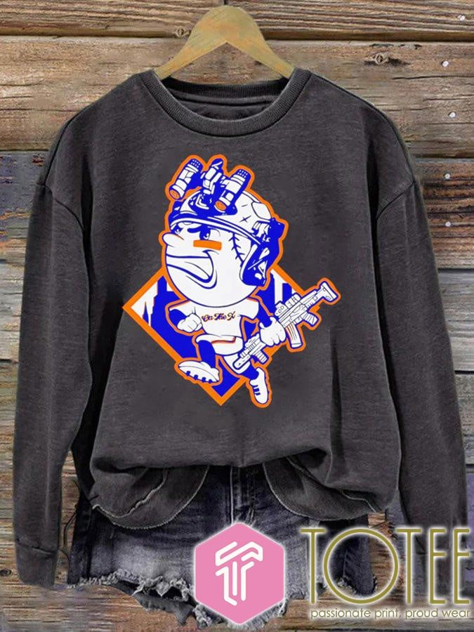 Mr. Met Mascot Tactical Helmet Gun New York Mets Baseball T-shirt