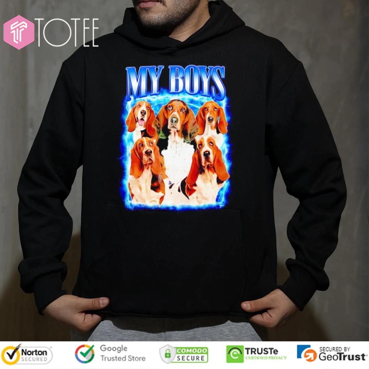 My Boys Basset Hound Dog Graphic T-shirt