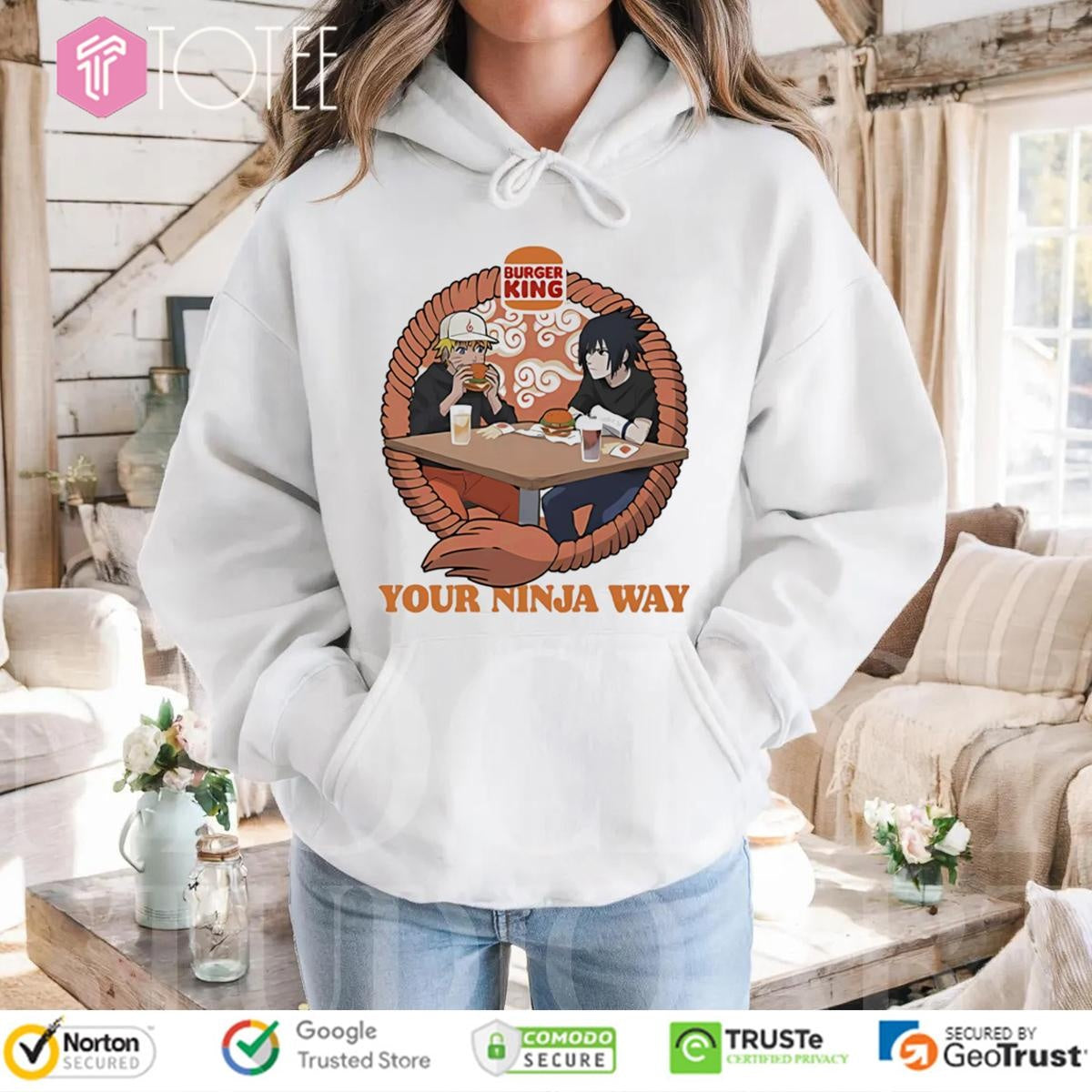 Naruto Sasuke Burger King Your Ninja Way T-shirt