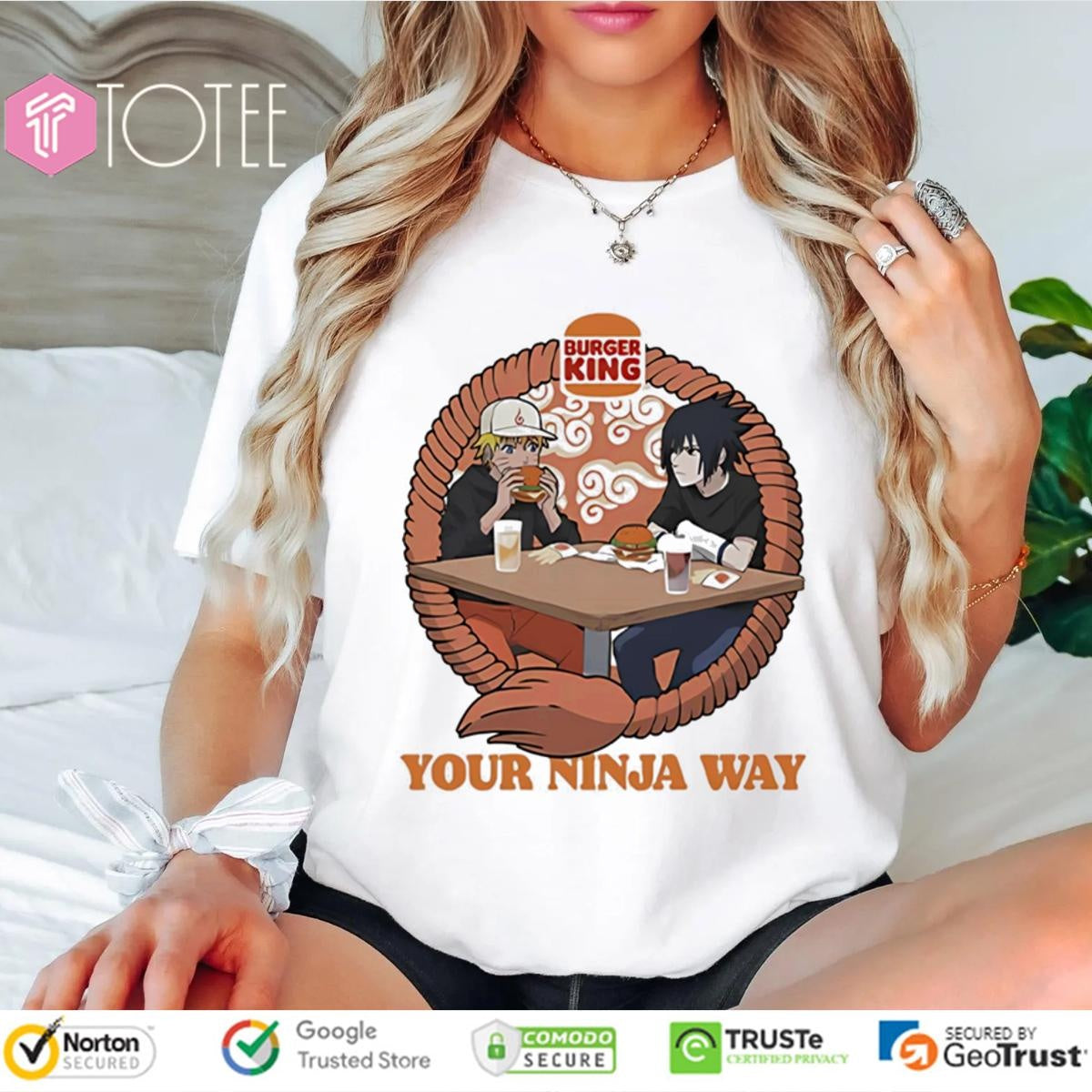 Naruto Sasuke Burger King Your Ninja Way T-shirt