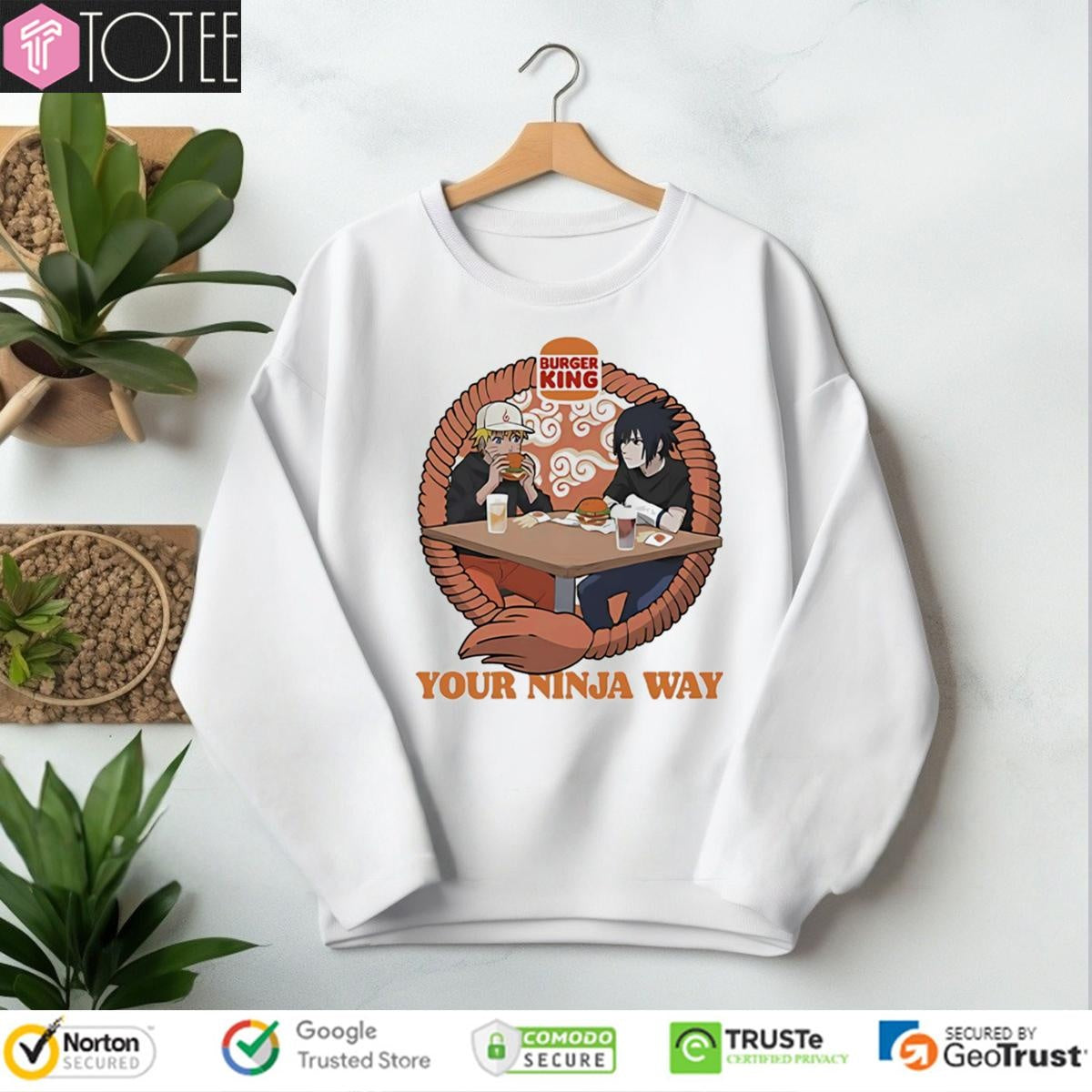 Naruto Sasuke Burger King Your Ninja Way T-shirt