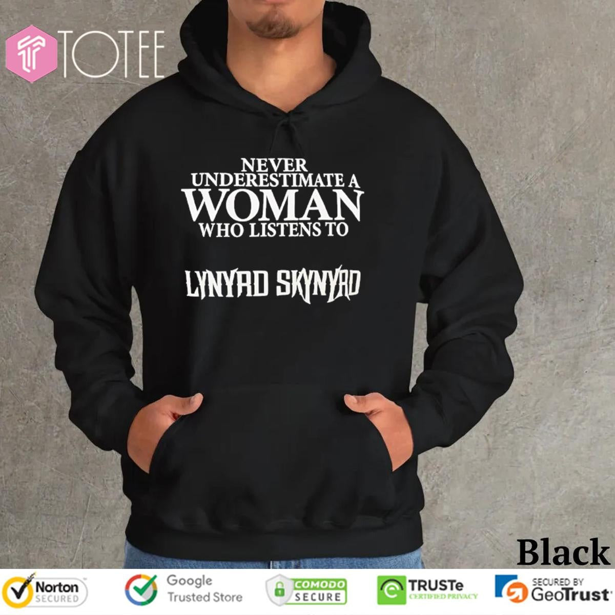 Never Underestimate A Woman Who Listens To Lynyrd Skynyrd T-shirt