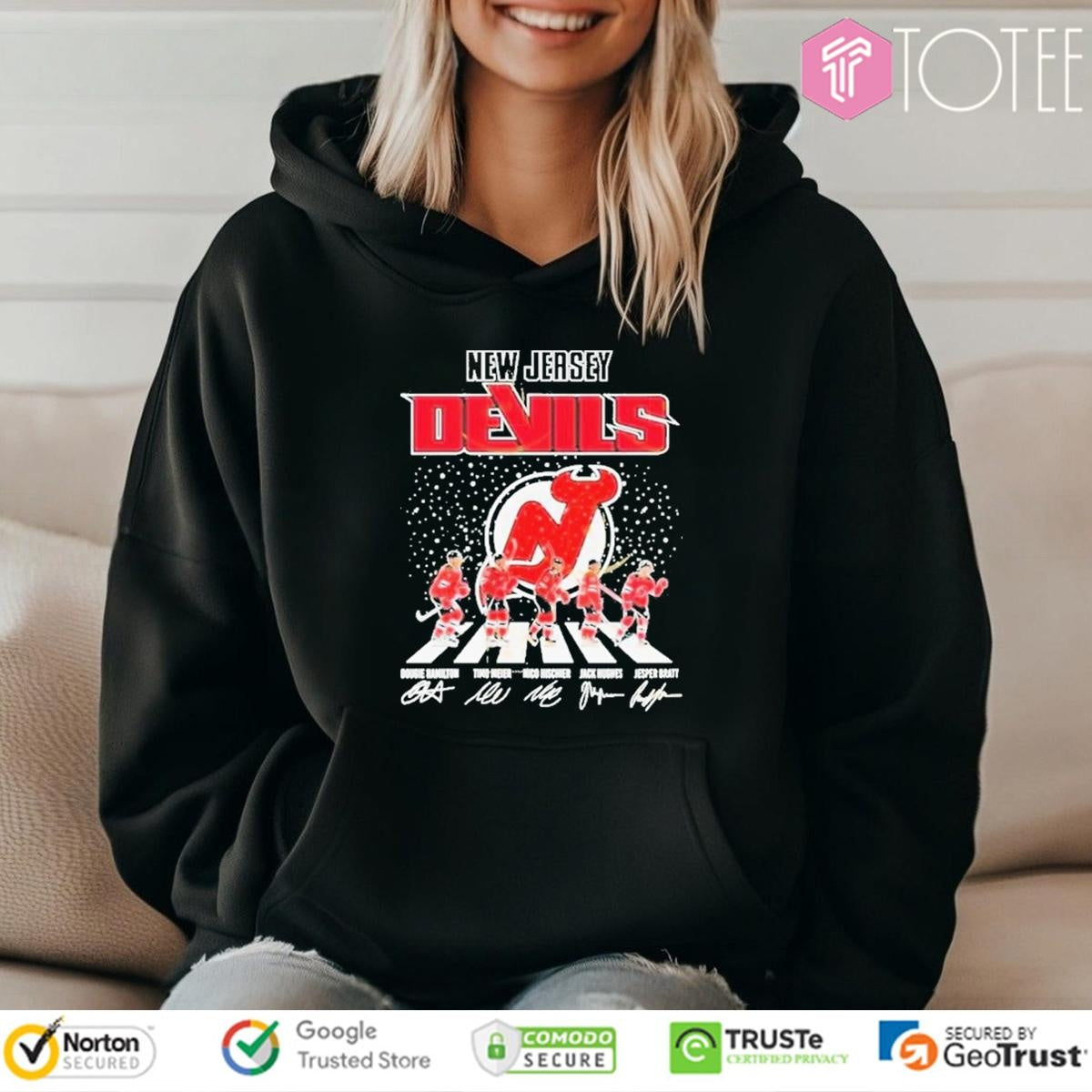 New Jersey Devils Hockey Abbey Road Signatures T-shirt