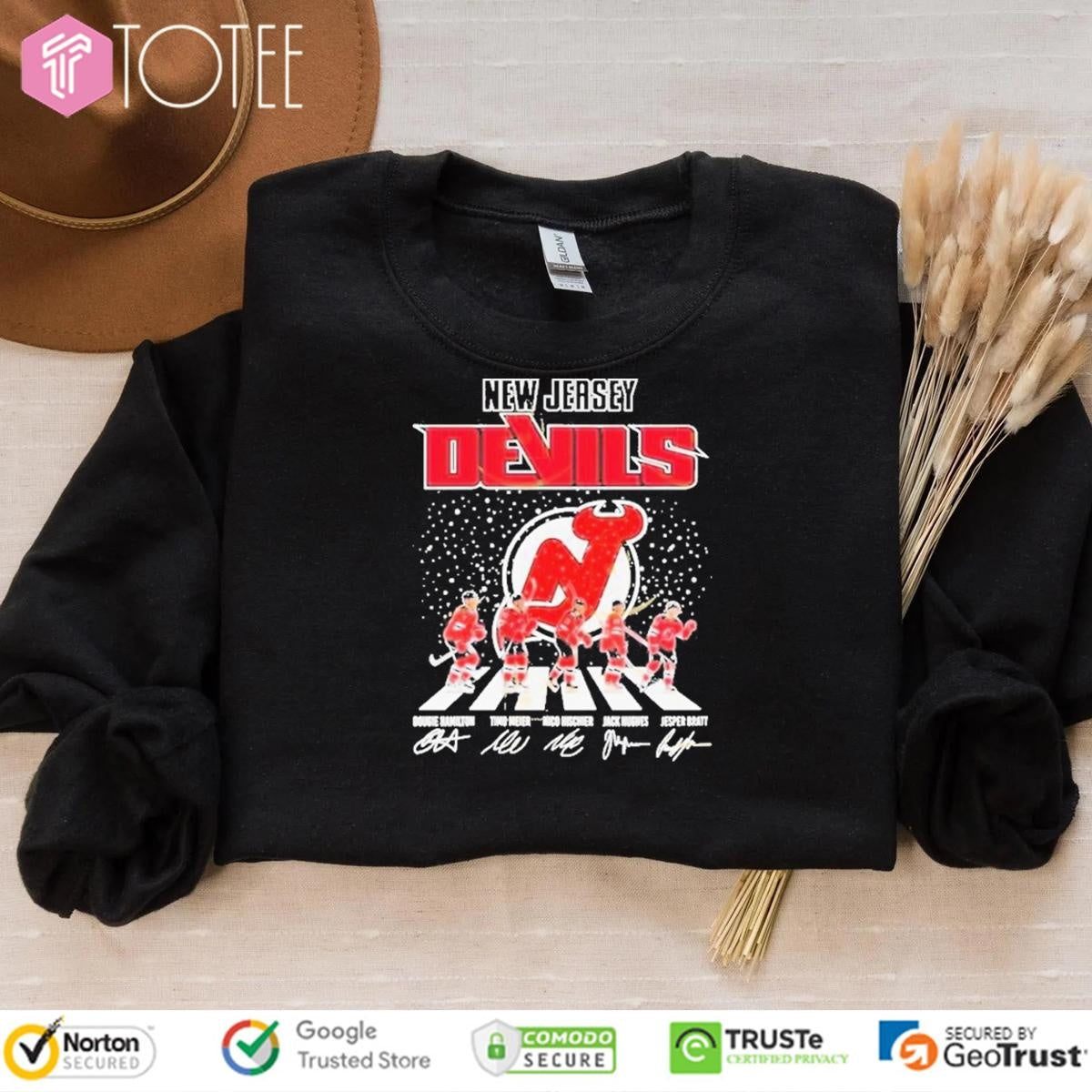 New Jersey Devils Hockey Abbey Road Signatures T-shirt