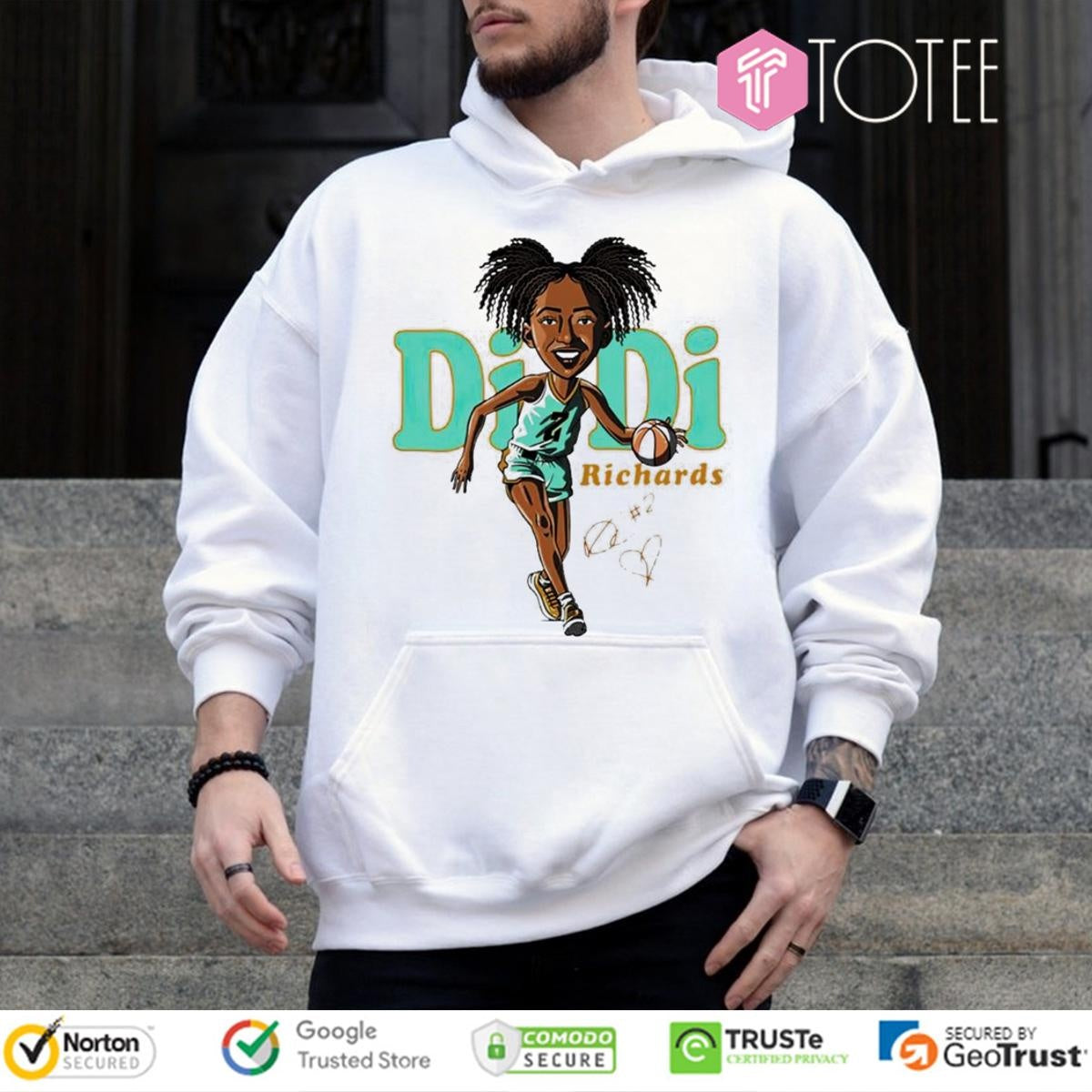 New York Liberty Didi Richards Signature Ver Cartoon T-shirt