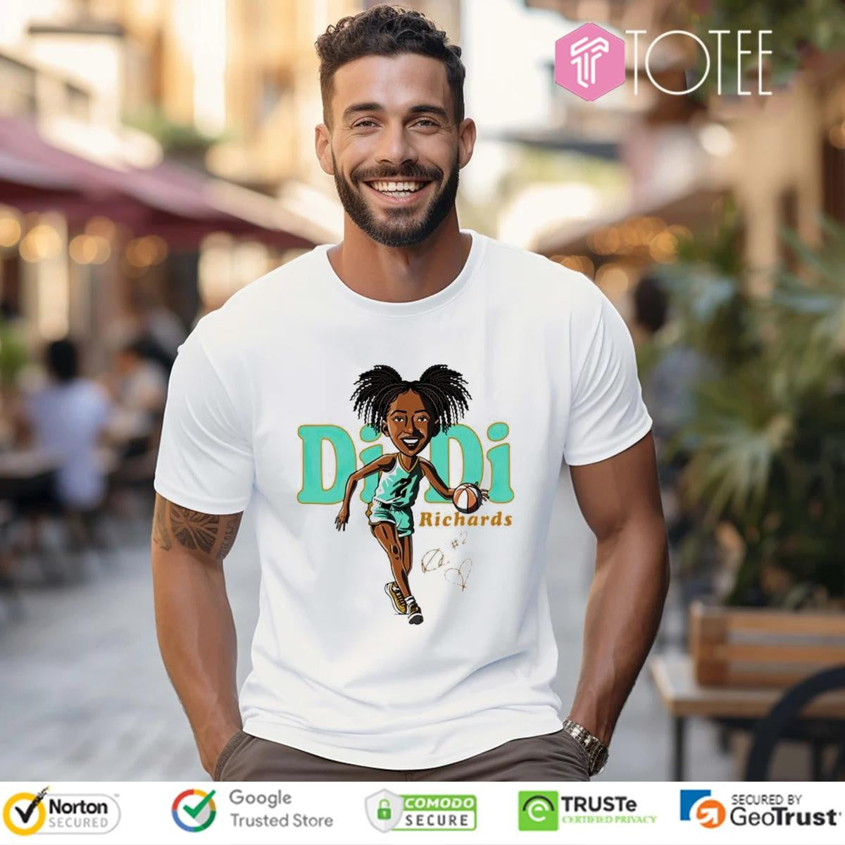New York Liberty Didi Richards Signature Ver Cartoon T-shirt