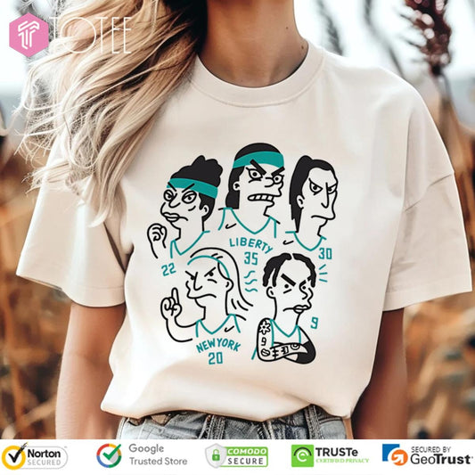 New York Liberty Ver Cartoon T-shirt
