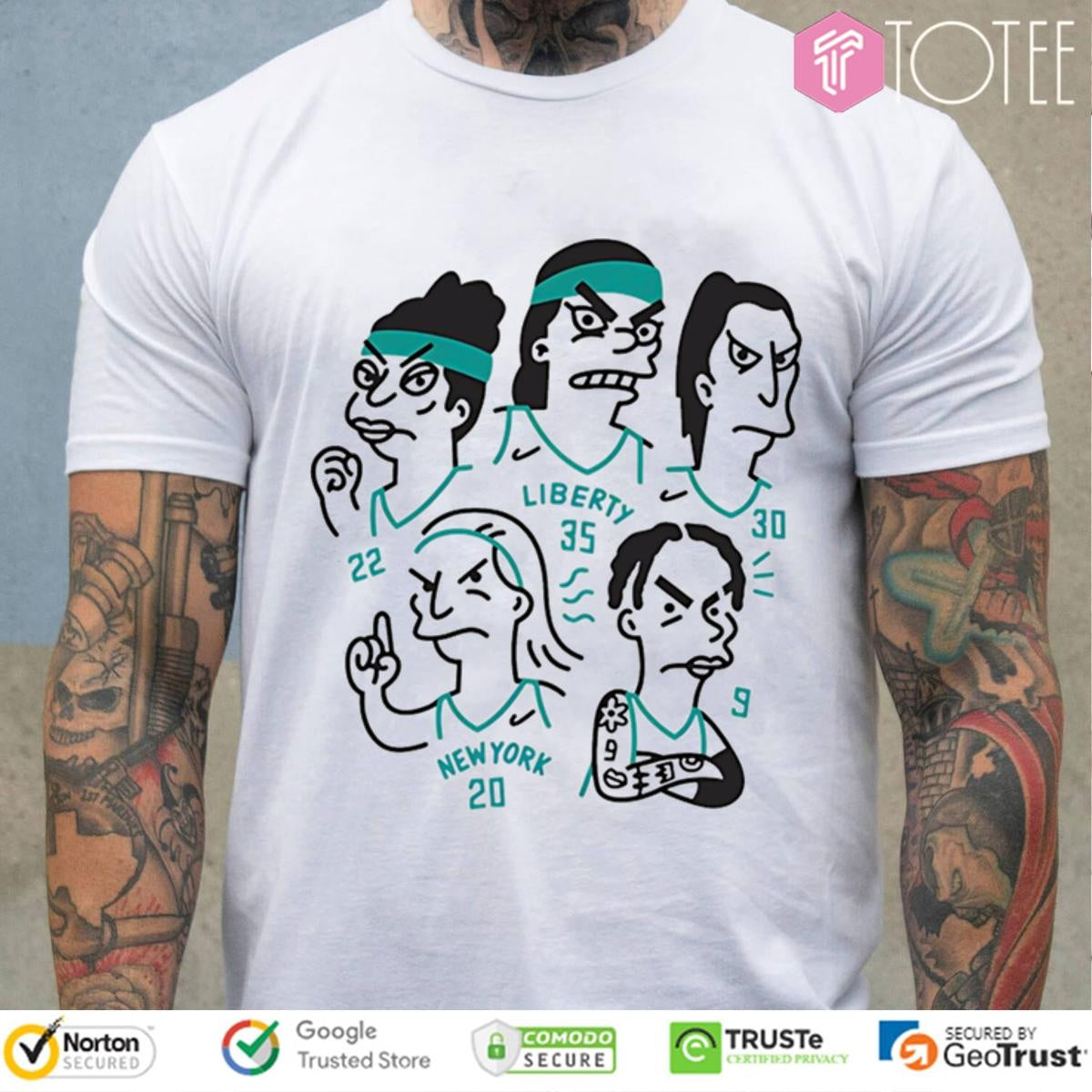 New York Liberty Ver Cartoon T-shirt