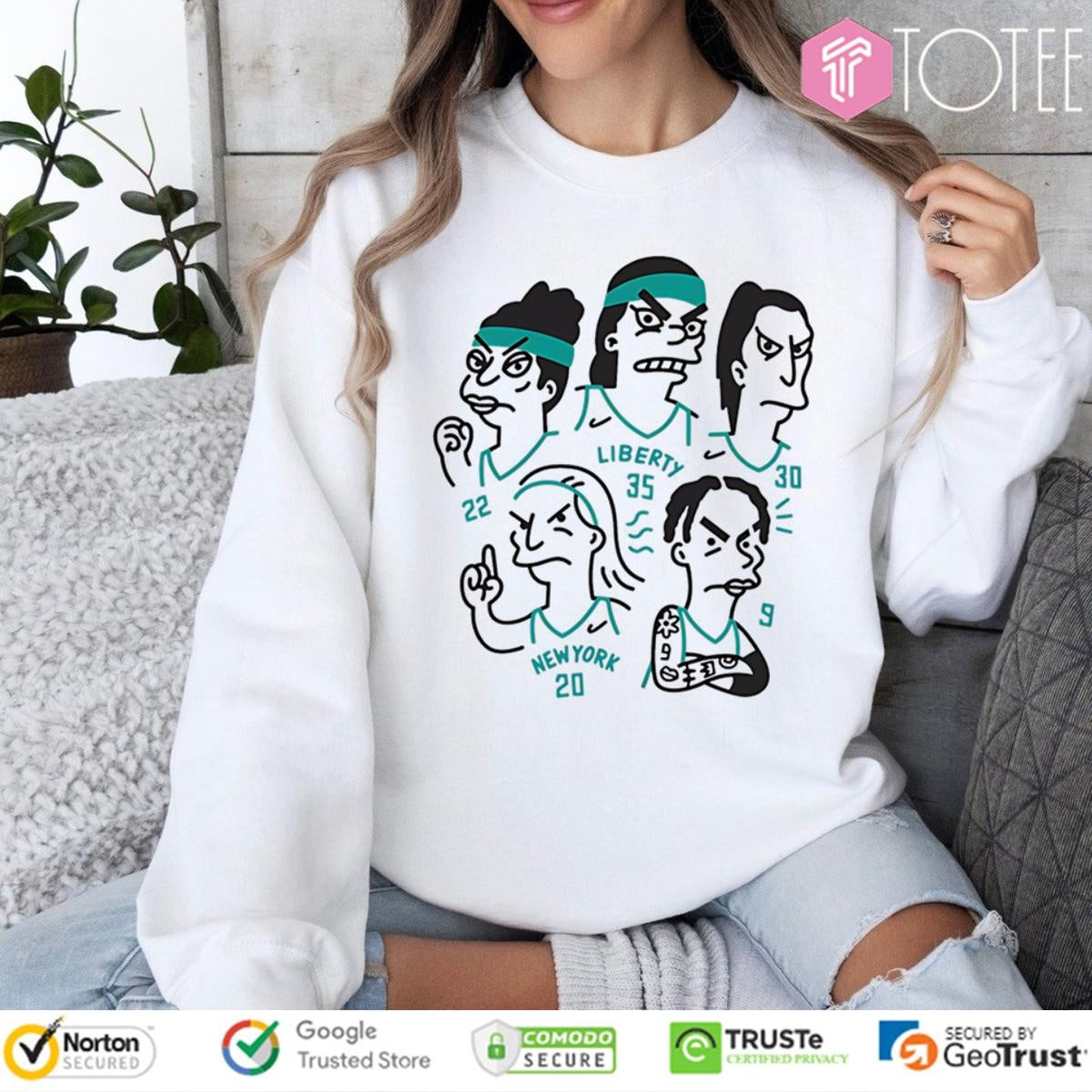 New York Liberty Ver Cartoon T-shirt