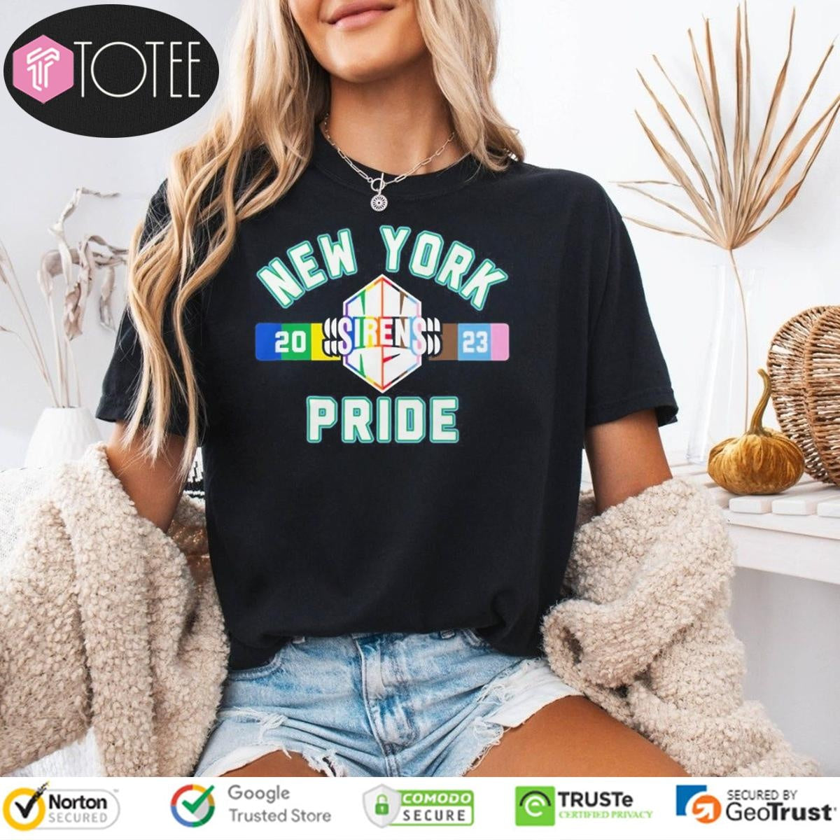 New York Sirens Stadium Issue Pride T-shirt