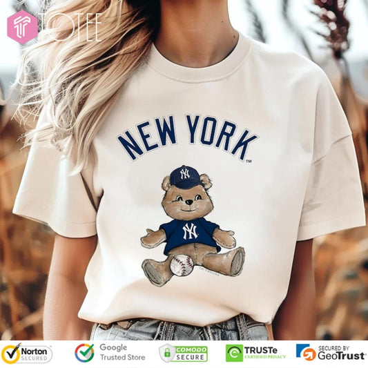New York Yankees Baseball X Tiny Turnip Teddy Bear T-shirt