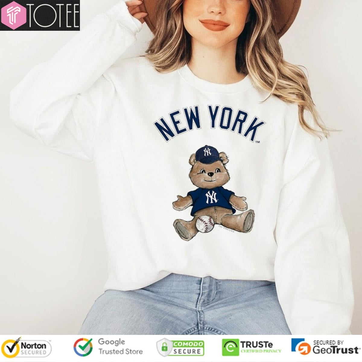 New York Yankees Baseball X Tiny Turnip Teddy Bear T-shirt