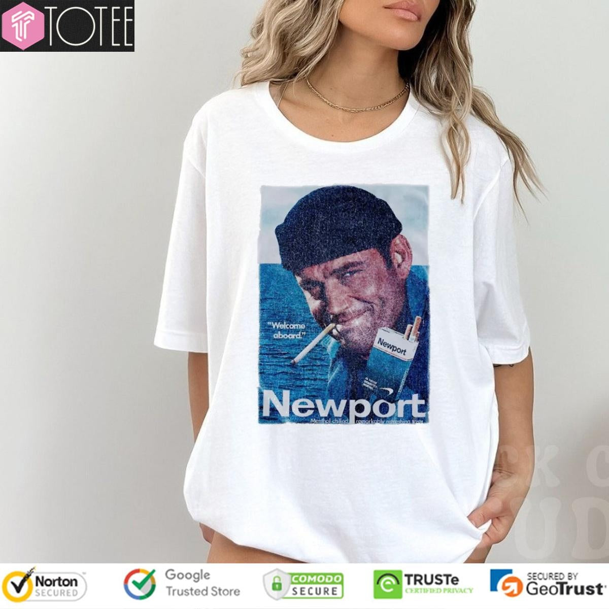 Newport Cigarettes Welcome Aboard Merchant Marine T-shirt