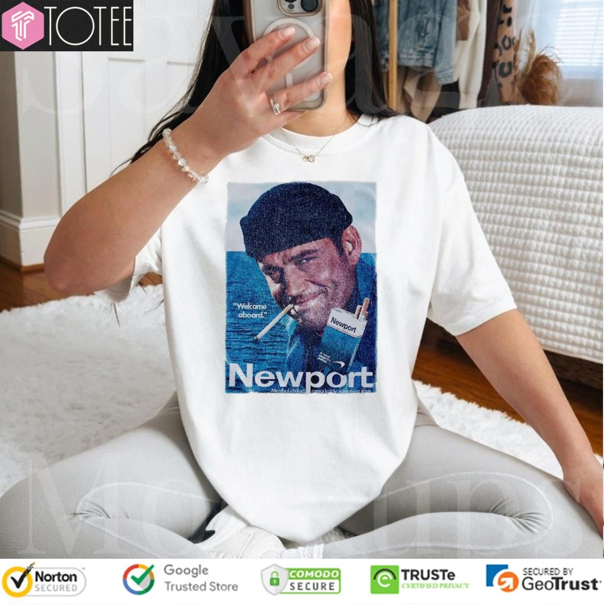 Newport Cigarettes Welcome Aboard Merchant Marine T-shirt
