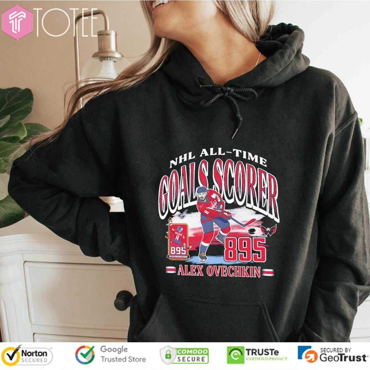 Nhl All-Time Goals Scorer Alex Ovechkin 895 Washington Capitals Hockey T-shirt