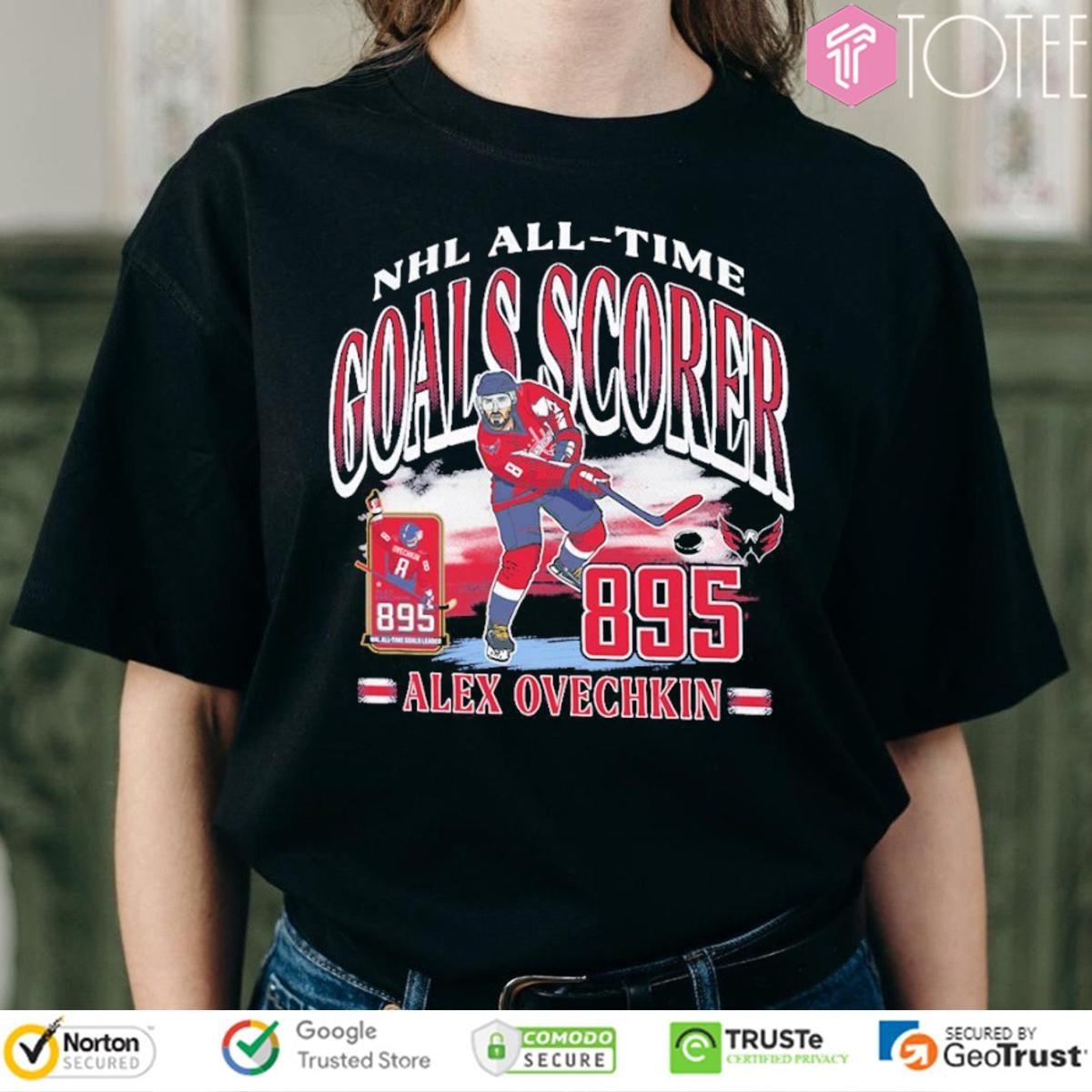 Nhl All-Time Goals Scorer Alex Ovechkin 895 Washington Capitals Hockey T-shirt