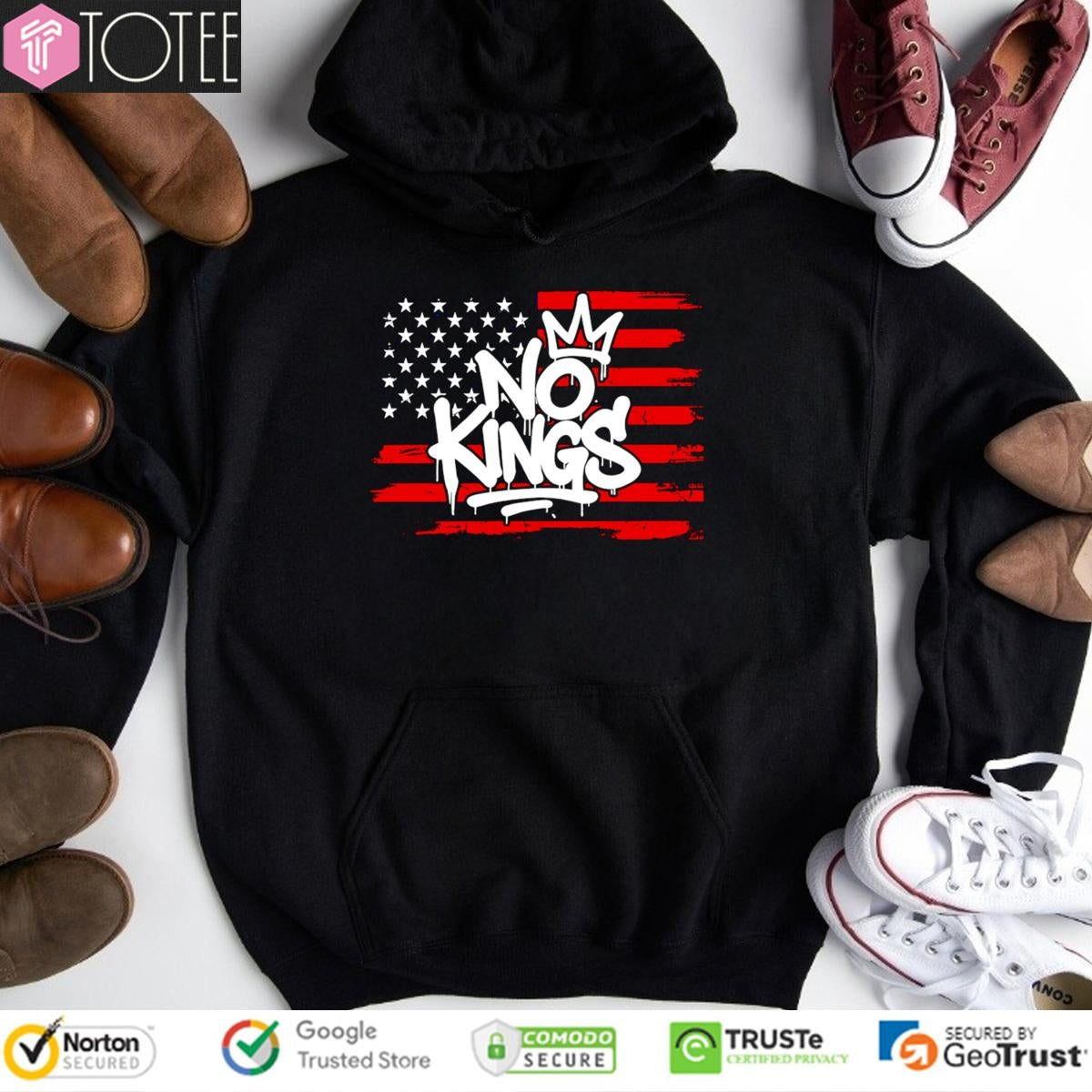 No Kings American Flag 4Th Of July T-shirt