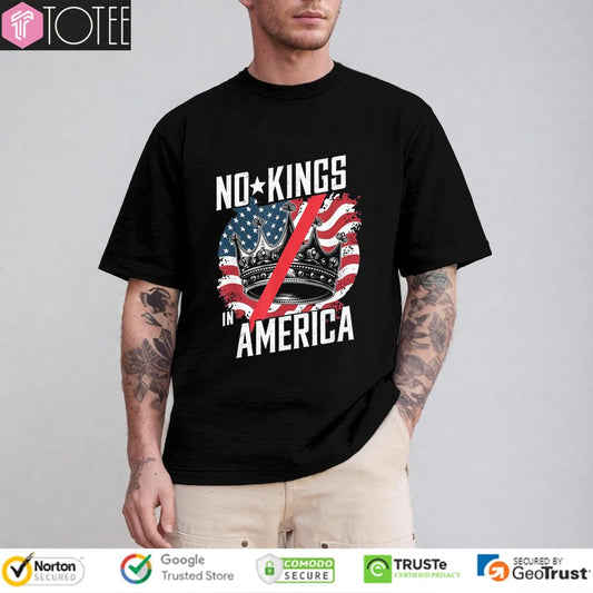 No Kings In America Protest Save Democracy Usa Flag T-shirt