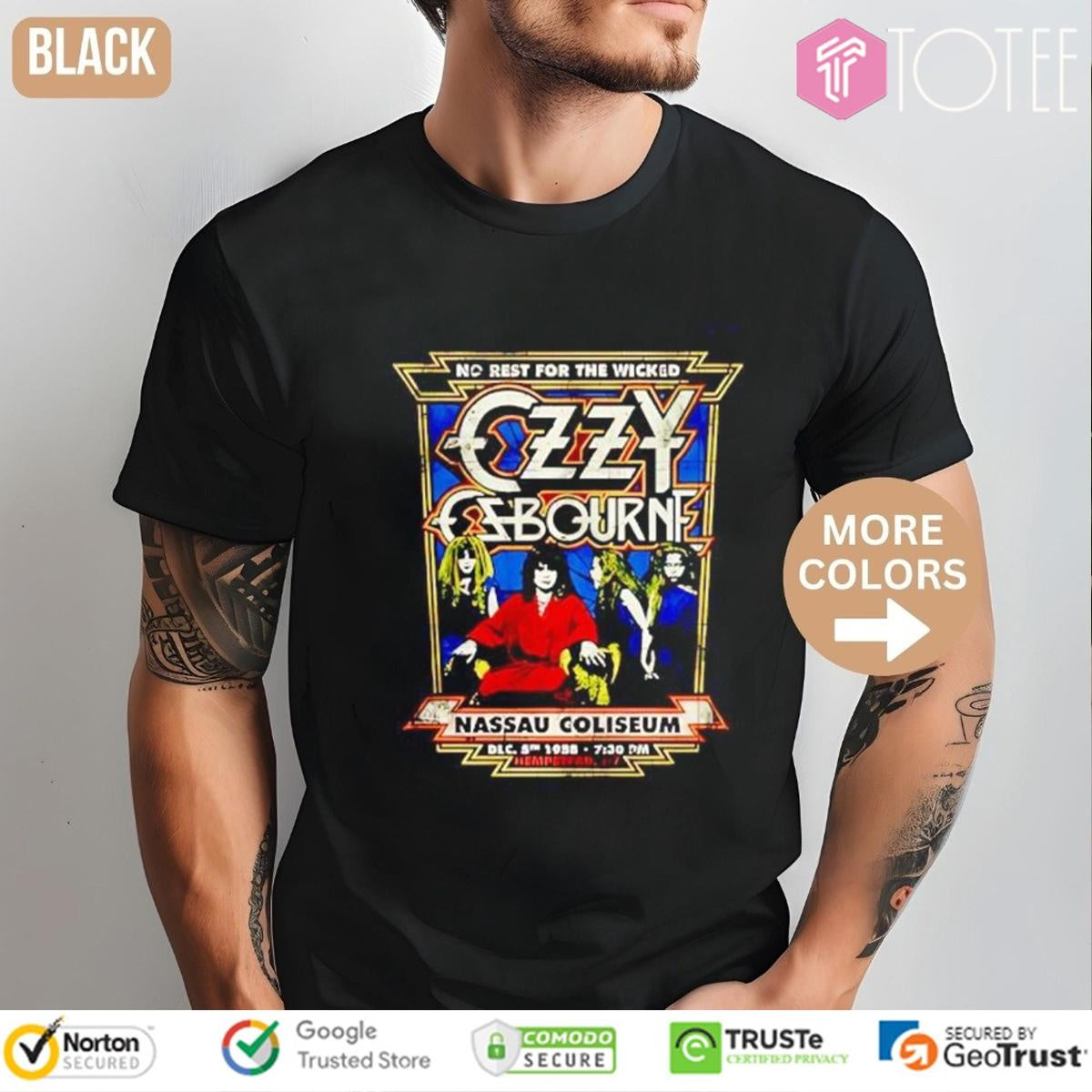 No Rest For The Wicked Ozzy Osbourne Nassau Coliseum T-shirt