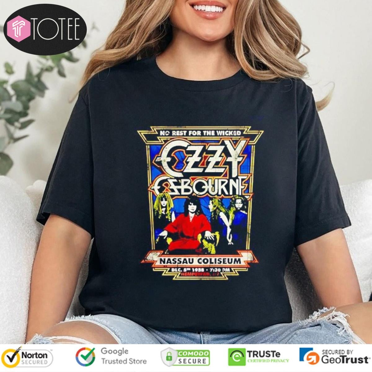 No Rest For The Wicked Ozzy Osbourne Nassau Coliseum T-shirt