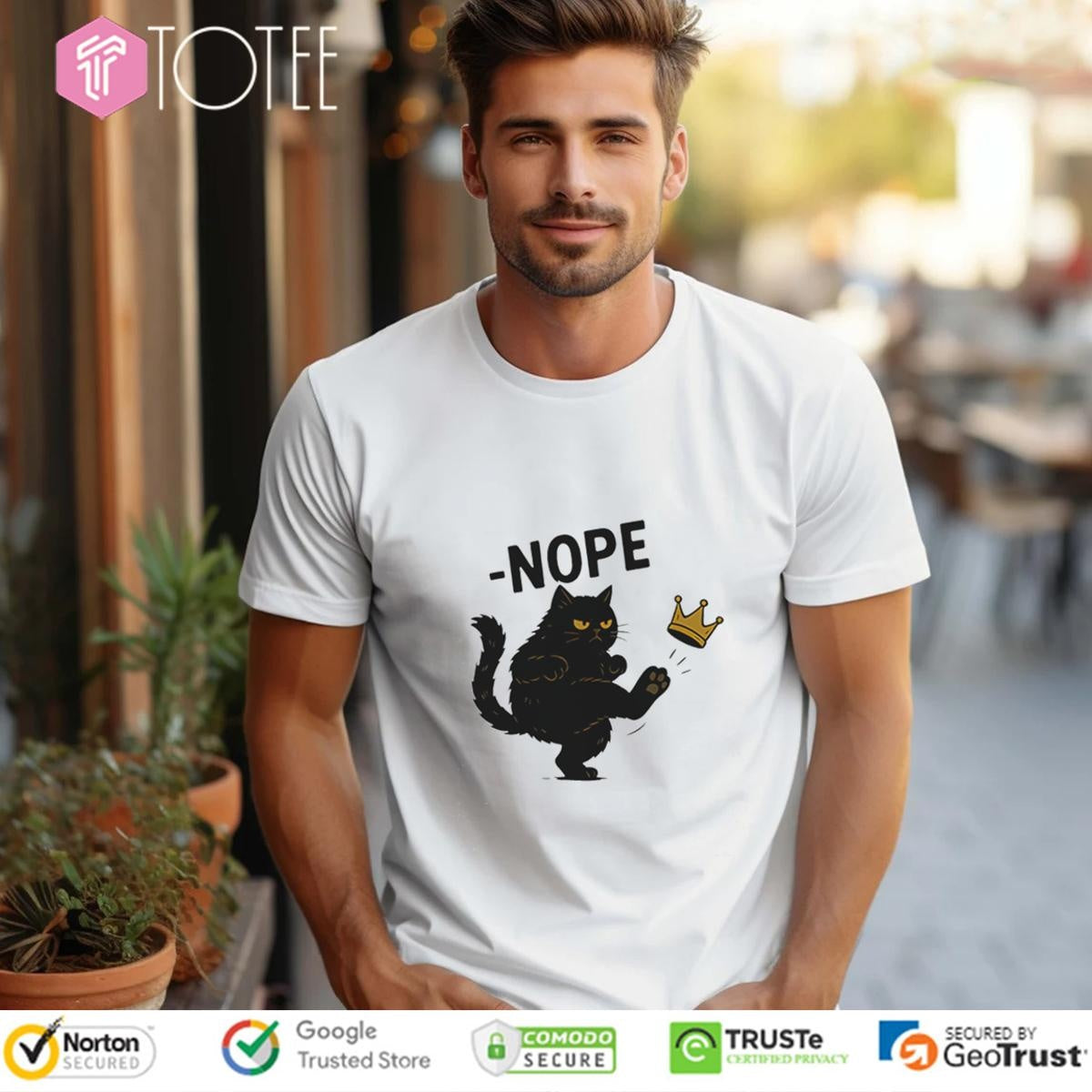 Nope No Kings In America Black Cat Anti Trump T-shirt
