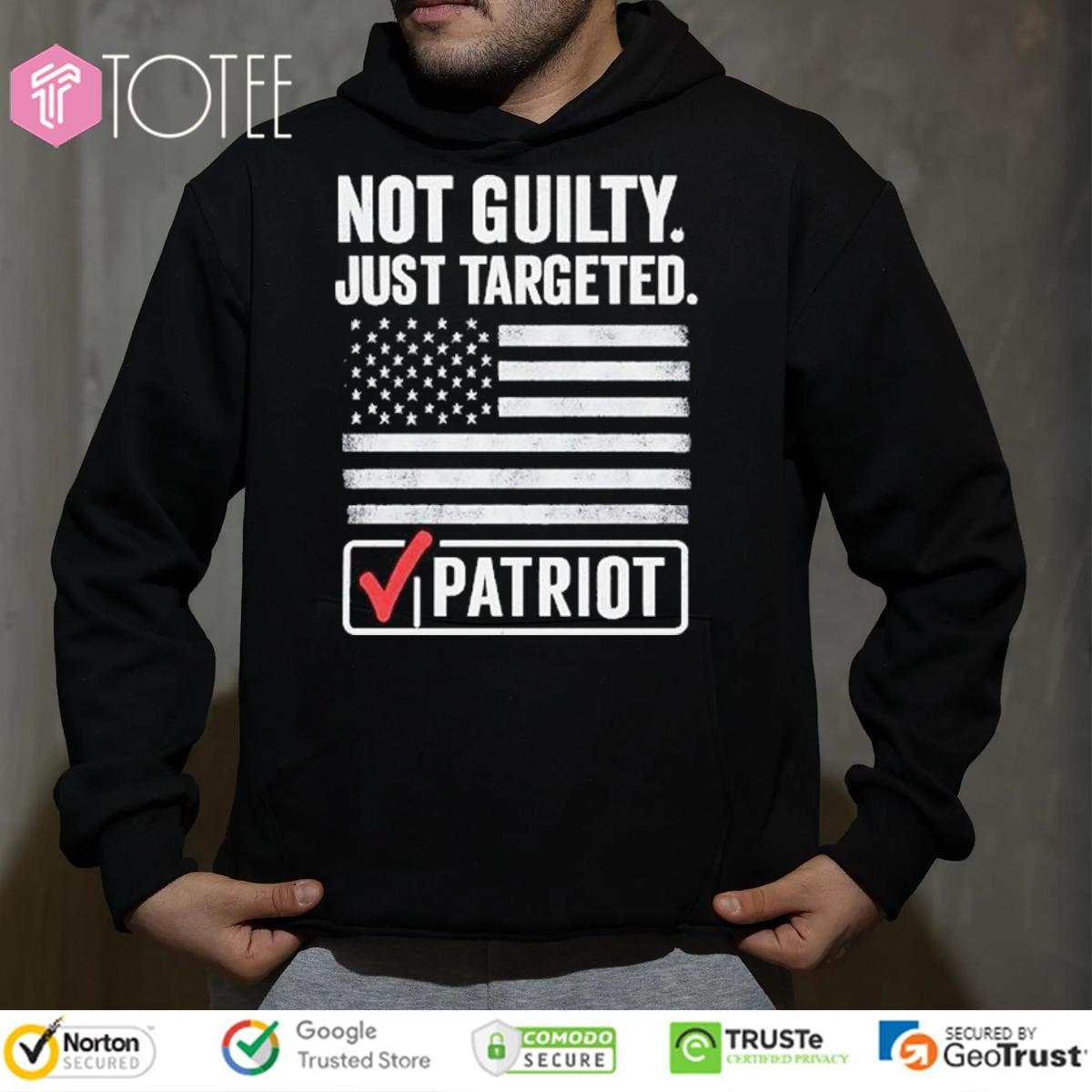 Not Guilty Just Targeted Patriot American Flag T-shirt