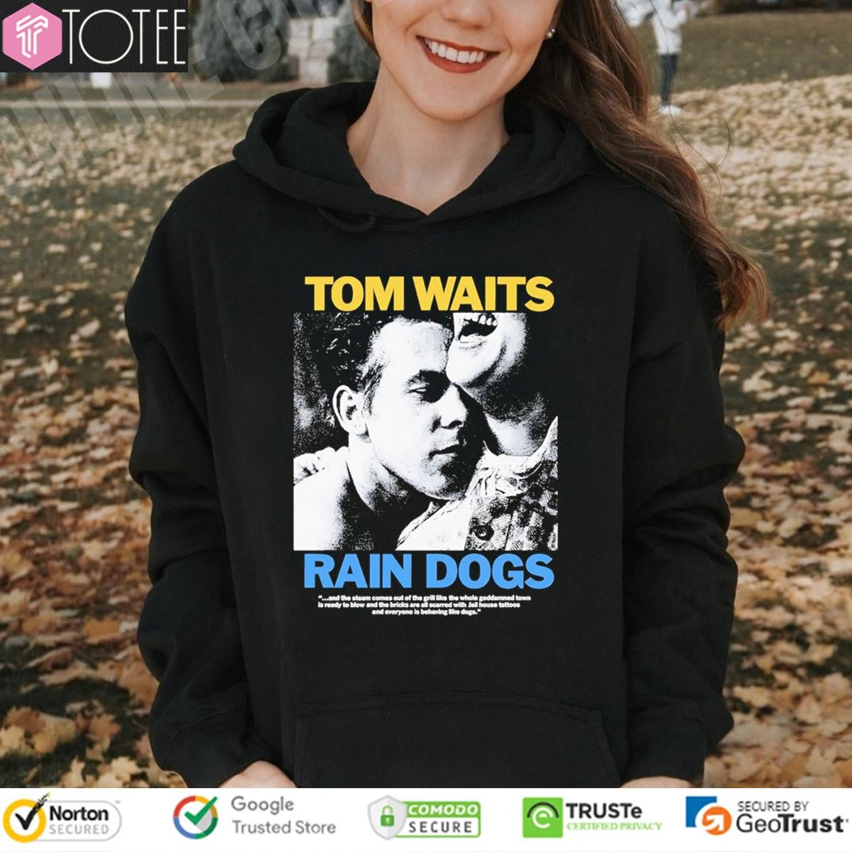 Official Tom Waits Rain Dogs Album T-shirt