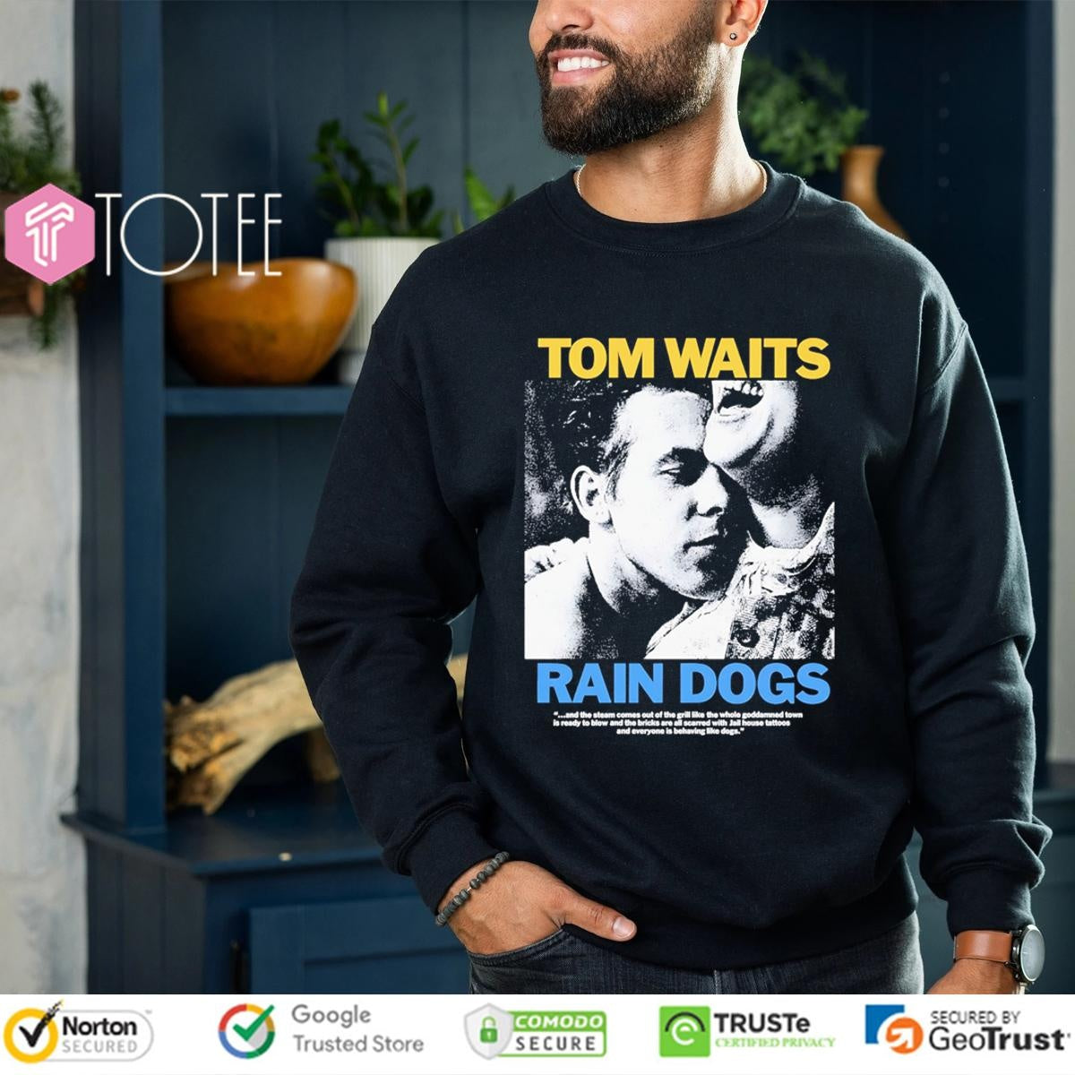 Official Tom Waits Rain Dogs Album T-shirt