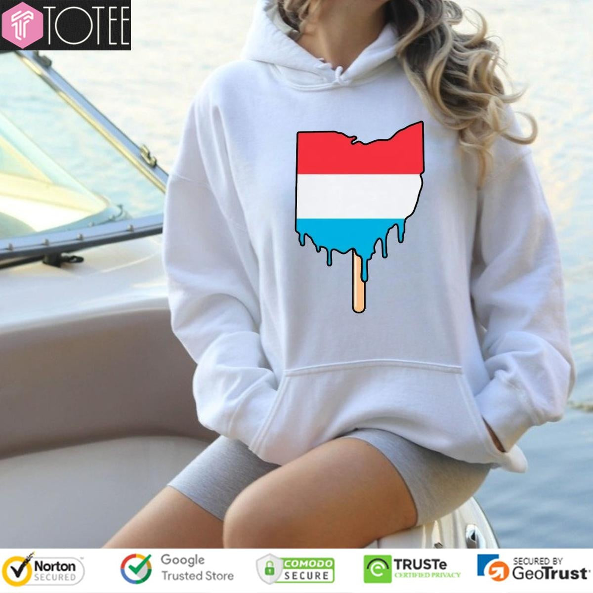 Ohio Luxembourg Flag Ice Cream T-shirt