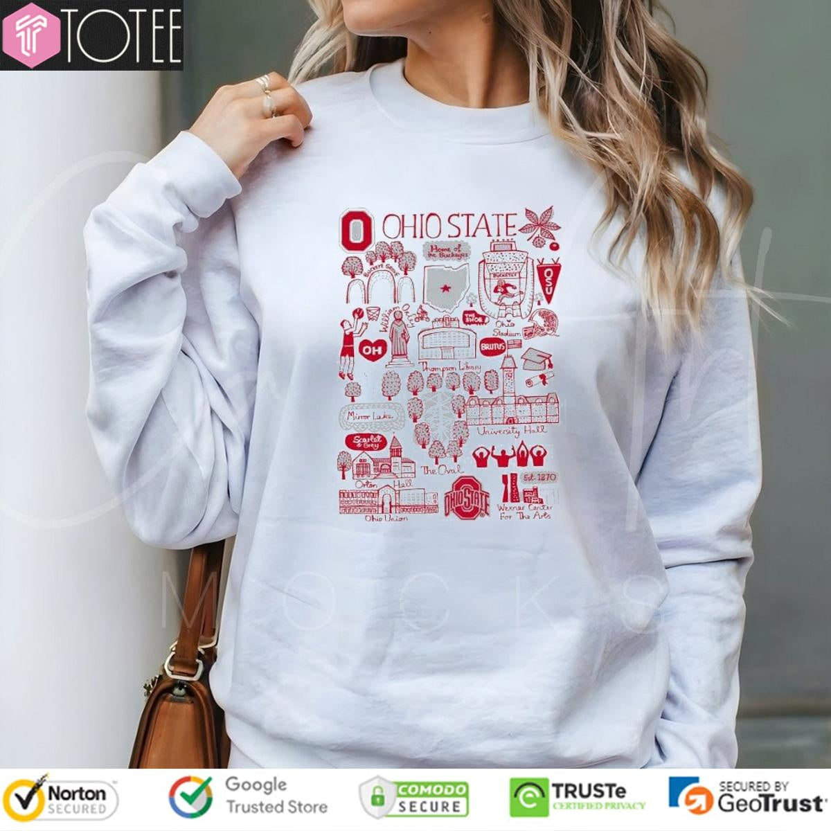 Ohio State University Buckeyes Art Illustration T-shirt