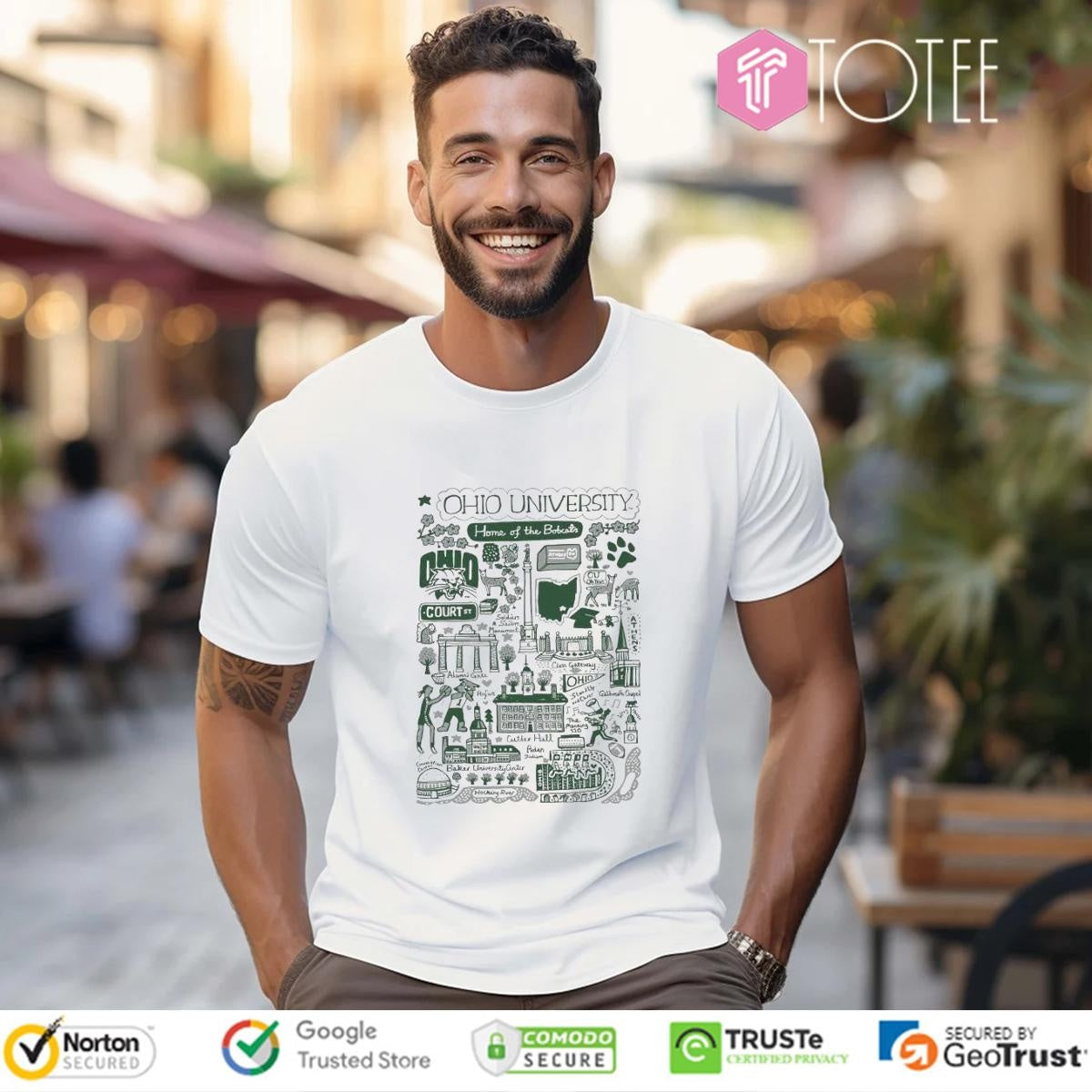 Ohio University Bobcats Art Illustration T-shirt