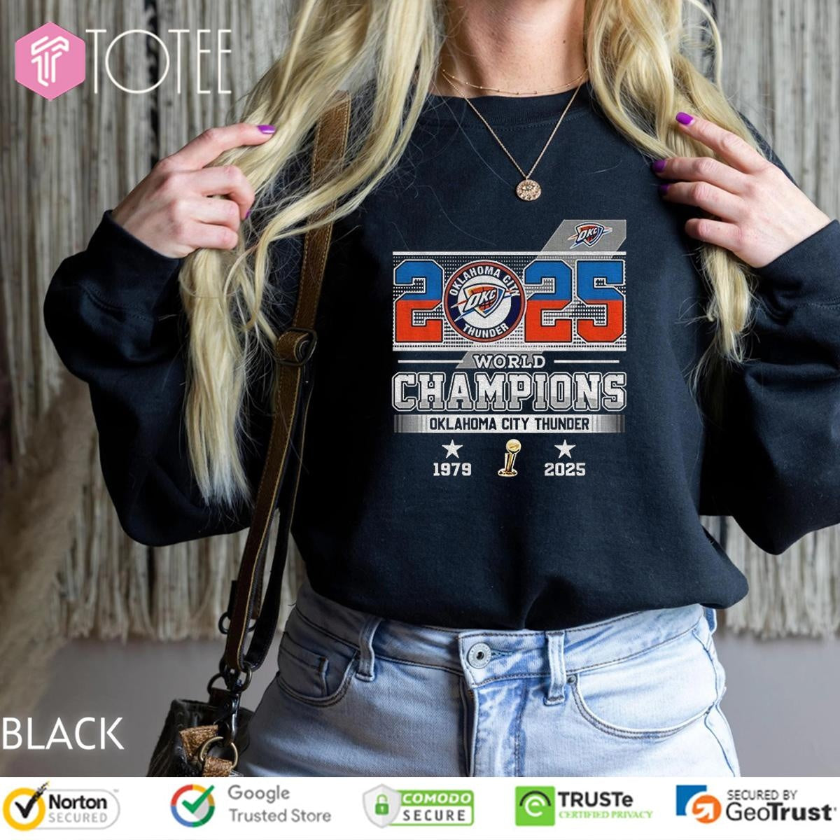 Okc Thunder Nba Basketball 2025 World Champions Logo T-shirt