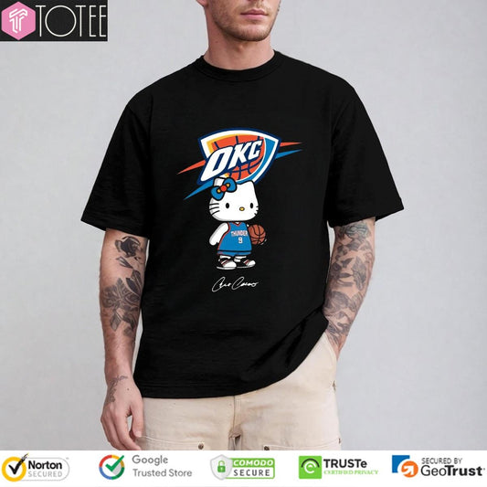 Oklahoma City Thunder Alex Caruso Hello Kitty Signature T-shirt