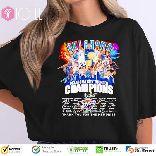 Oklahoma City Thunder Champions Signed T-shirt