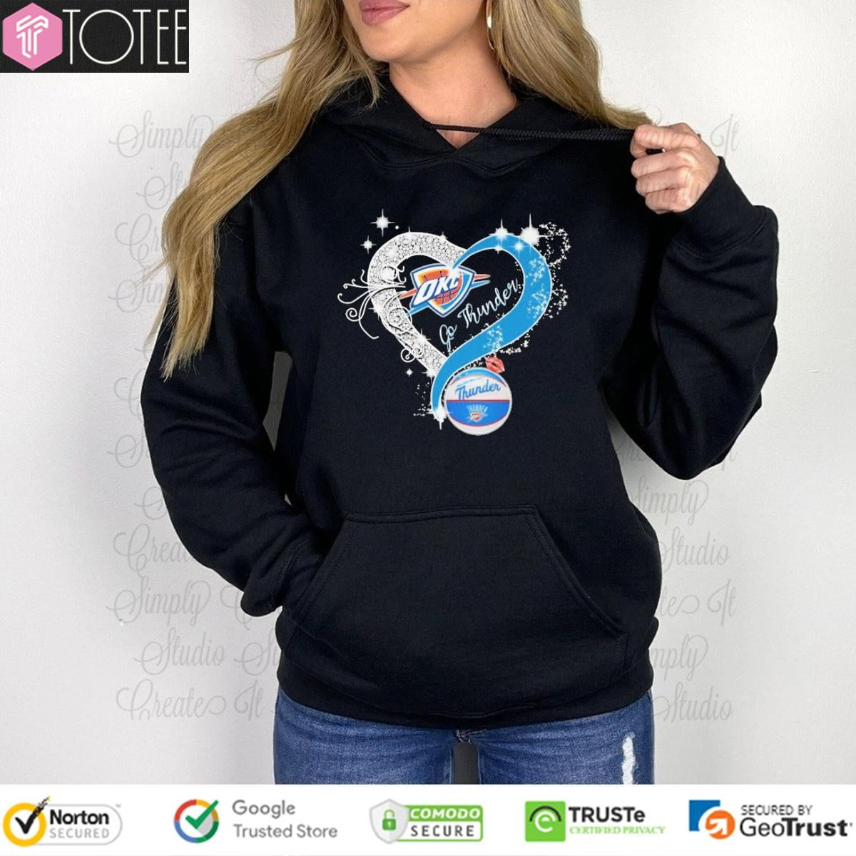 Oklahoma City Thunder Go Okc Thunder Crystal Heart T-shirt