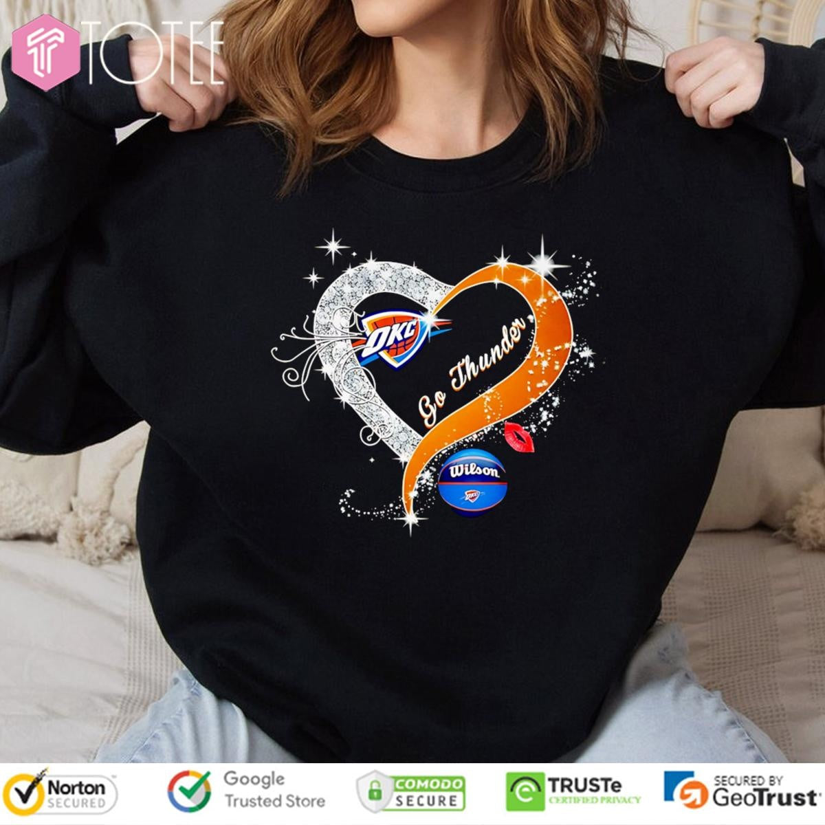 Oklahoma City Thunder Go Thunder Ball Wilson Nba T-shirt