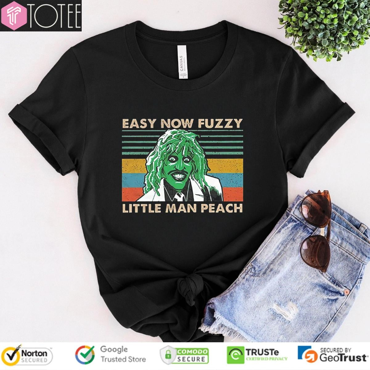 Old Gregg The Mighty Boosh Easy Now Fuzzy Little Man Peach Vintage T-shirt