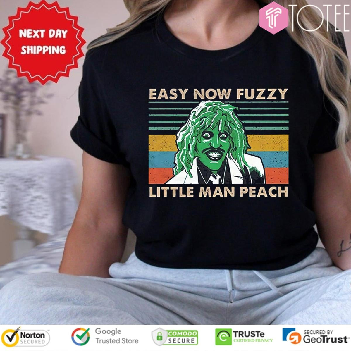Old Gregg The Mighty Boosh Easy Now Fuzzy Little Man Peach Vintage T-shirt
