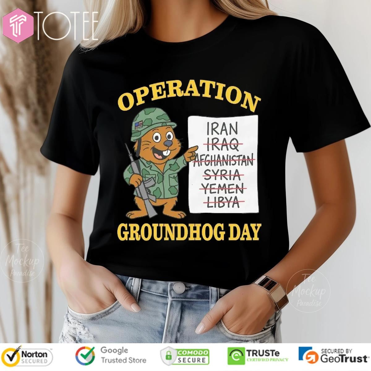 Operation Groundhog Day Iran Iraq Afghanistan Syria Yemen Libya T-shirt
