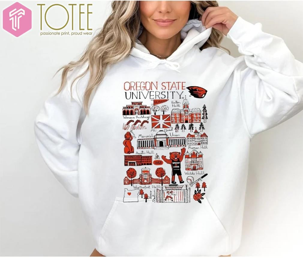 Oregon State University Beavers Art Illustration T-shirt