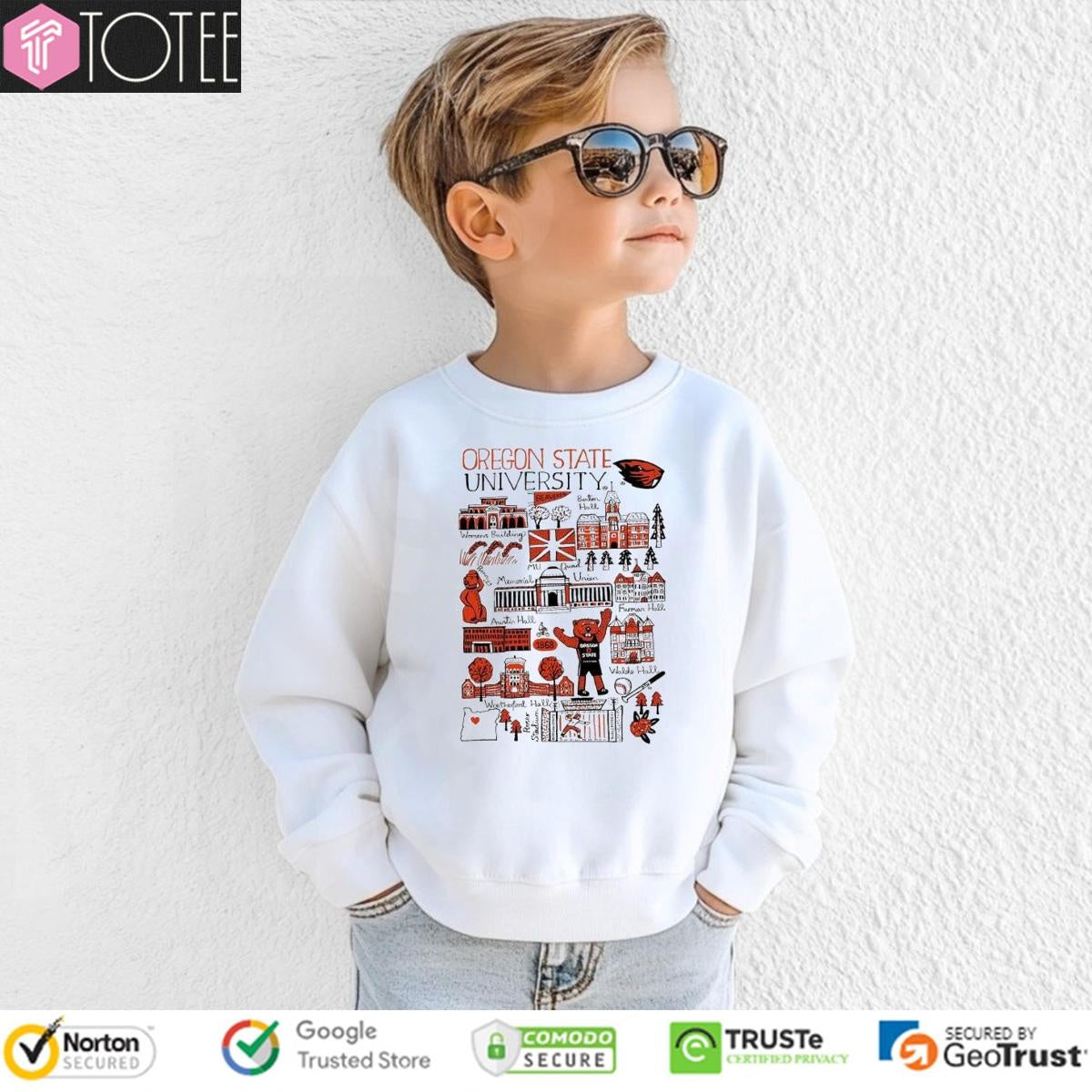 Oregon State University Beavers Art Illustration T-shirt