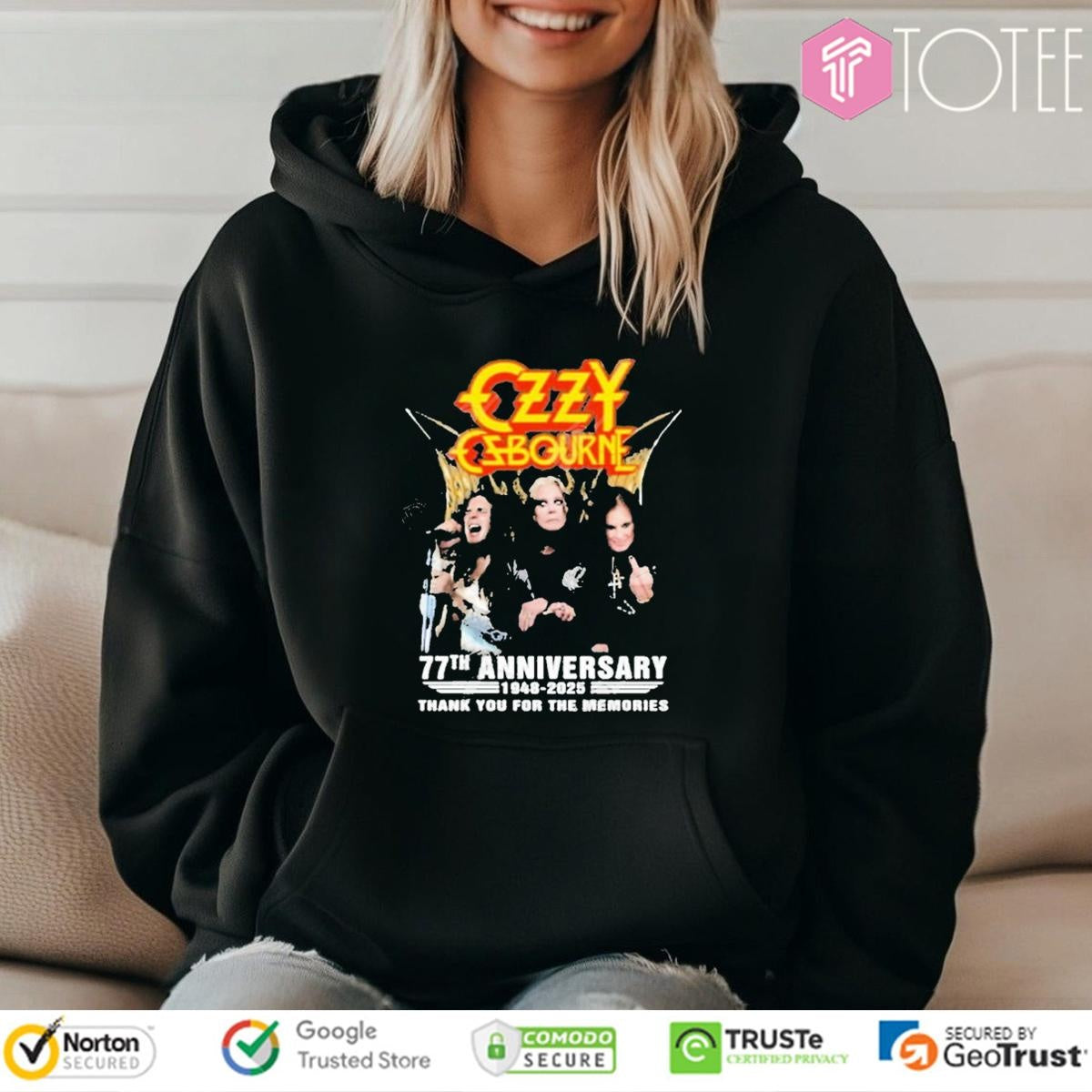 Ozzy Osbourne 77Th Anniversary 1948-2025 Thank You For The Memories T-shirt