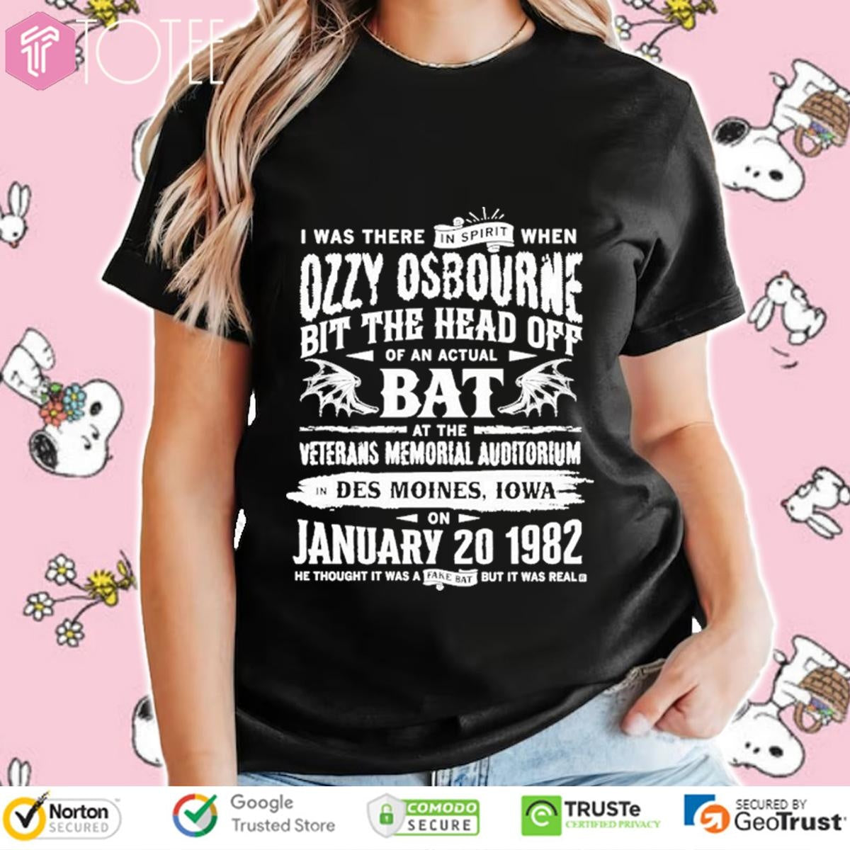 Ozzy Osbourne I Was There In Spirit When Bit The Head Off Of An Actual Bat T-shirt