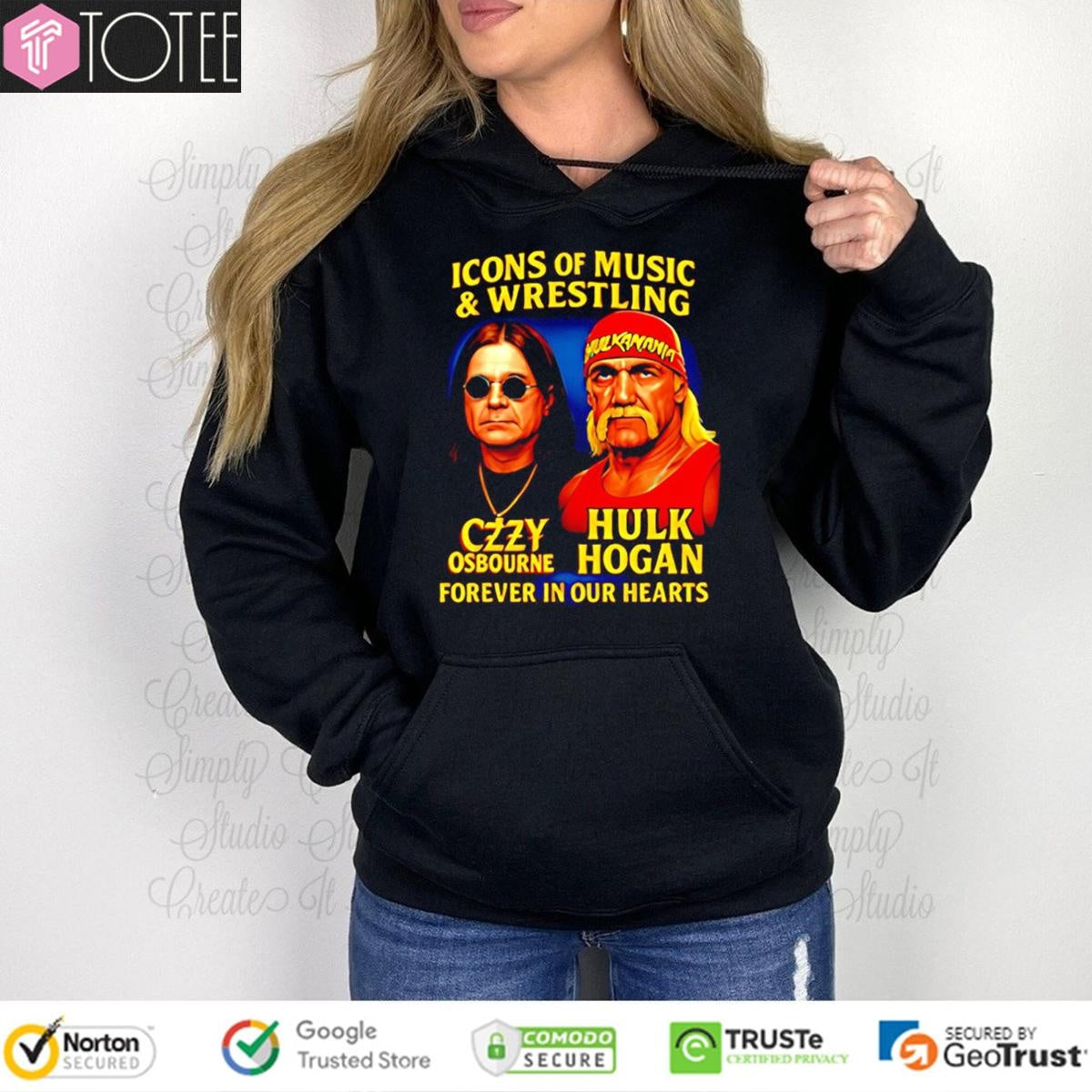 Ozzy Osbourne Icons Of Music & Wrestling Hulk Hogan Forever In Our Hearts T-shirt