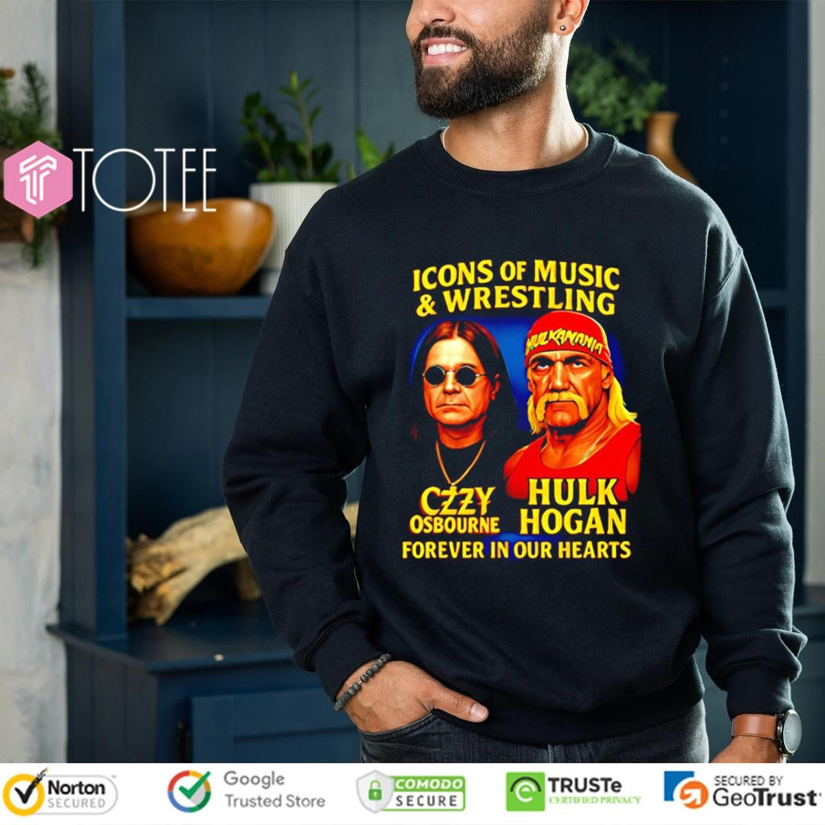 Ozzy Osbourne Icons Of Music & Wrestling Hulk Hogan Forever In Our Hearts T-shirt