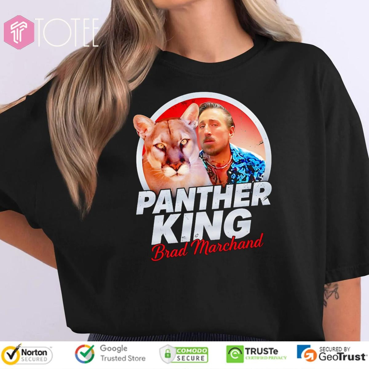 Panther King Parody Tiger King Joe Exotic Brad Marchand Florida Panthers T-shirt