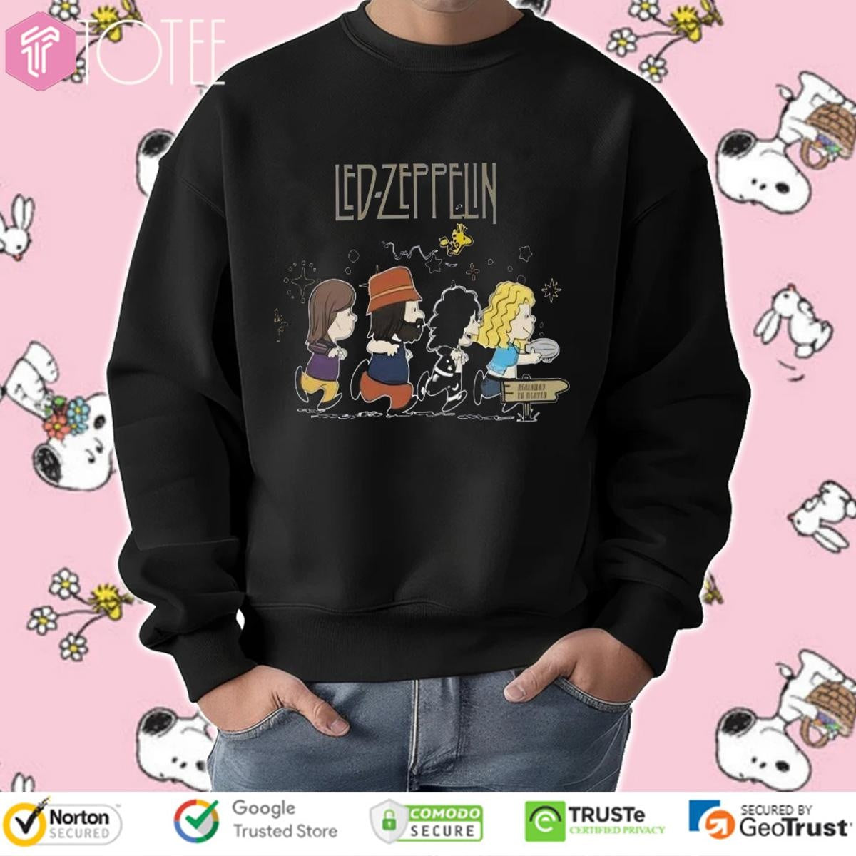 Peanuts Parody Led Zeppelin Stairway To Heaven sweatshirt