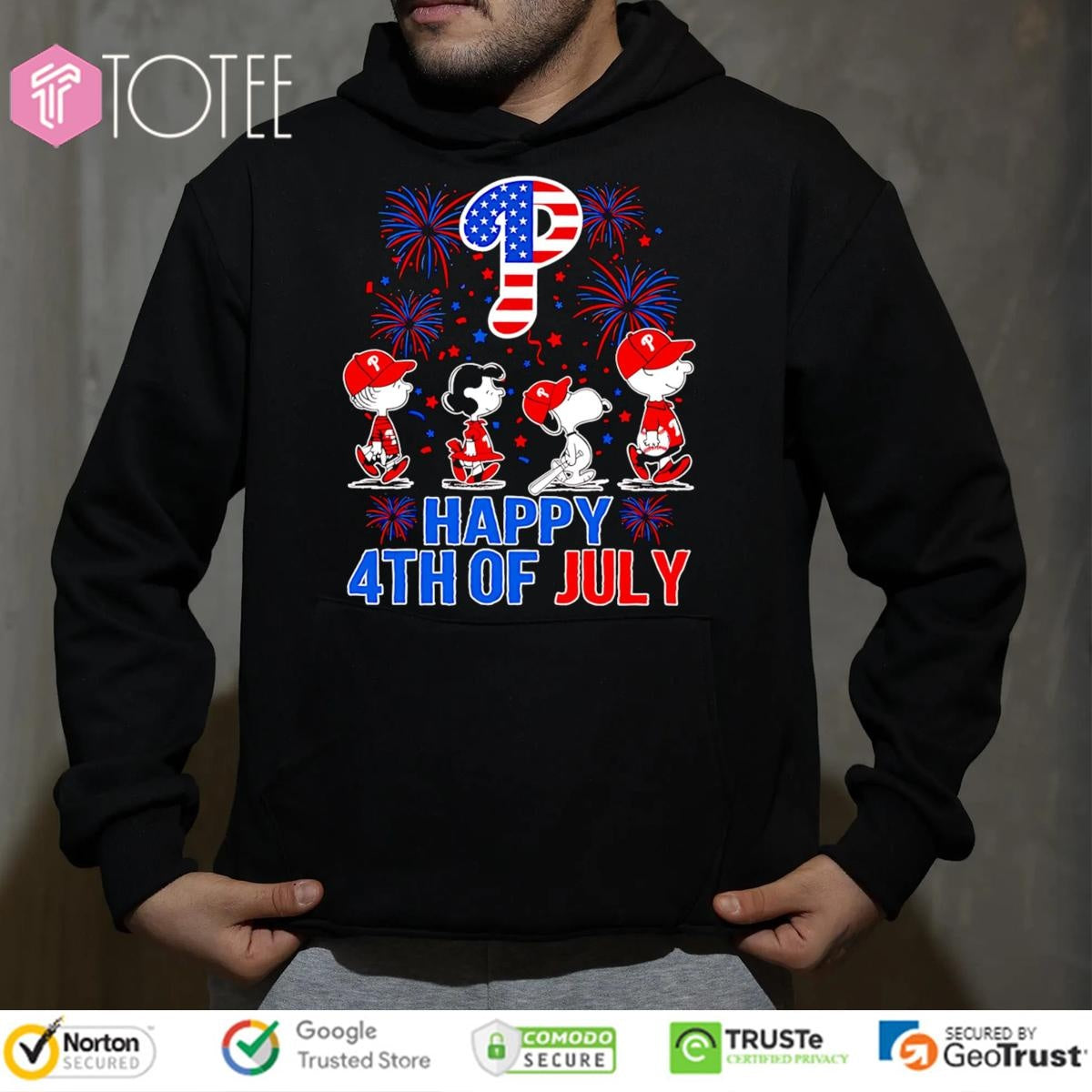 Peanuts Snoopy Philadelphia Phillies Fireworks Happy 4Th Of July T-shirt