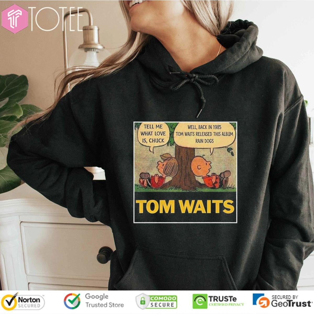Peanuts Tom Waits Tell Me What Love Is Chuck Rain Dogs Album Shirt